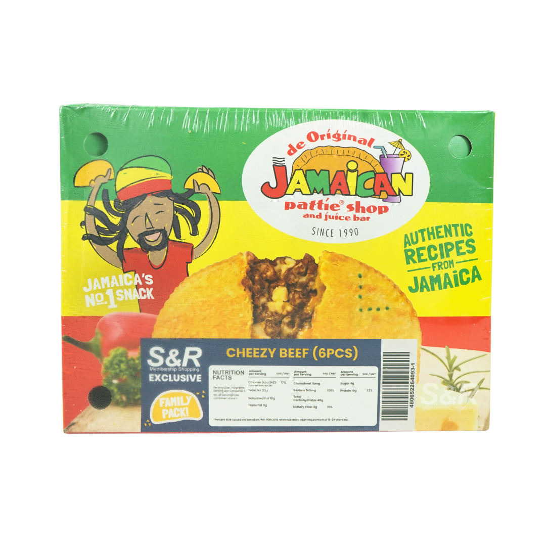 Jamaican Cheezy Beef Pattie 6 Pieces